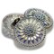 18mm Daisy Button Transparent Glass with AB Accents - Czech Glass Buttons